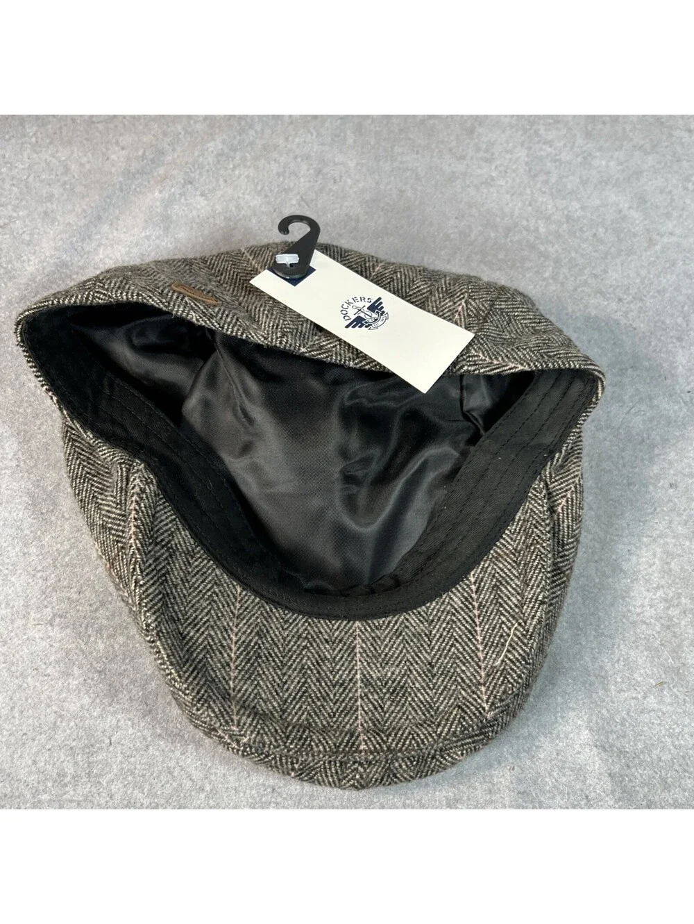 Dockers Newsboy Cabbie Hat Size S/M Brown Herringbone NWT - 1101-1V